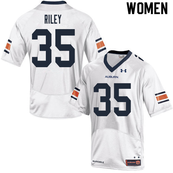 Women #35 Cam Riley Auburn Tigers College Football Jerseys Sale-White